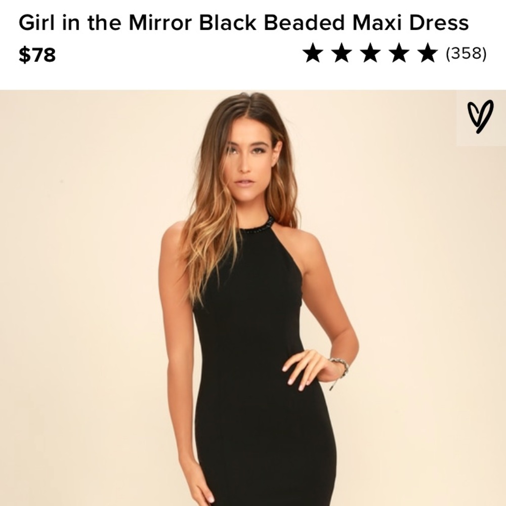 Lulus black maxi dress - xs
